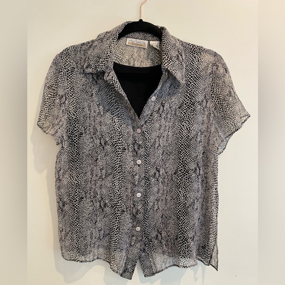 Vintage 100% Silk Layered Blouse